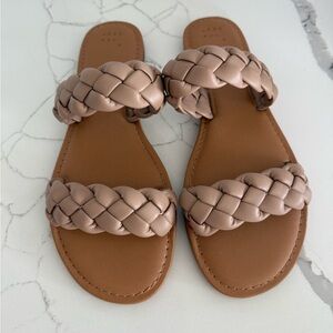 A New Day Women's Braided Sandals Tan New Size 9.5